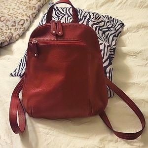 Tignanello Red Ladies Backpack